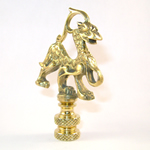 Lamp Finial: Brass Griffin